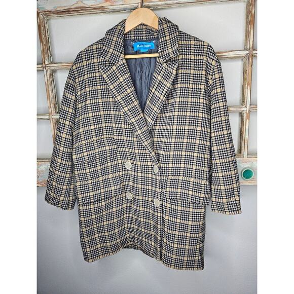 M.I.H Tweed Double Breasted Coat with pockets size Large - Picture 2 of 15